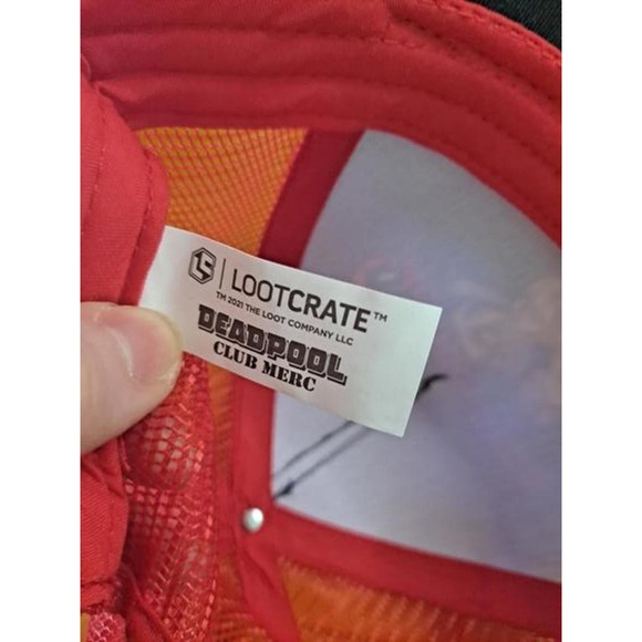 Deadpool Chimichanga Delivery Black and Red Adjustable Hat - Picture 4 of 4